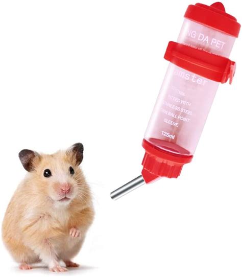 Wishlotus Hamster Dispenser Bottle No Drip Plastic Hanging Water