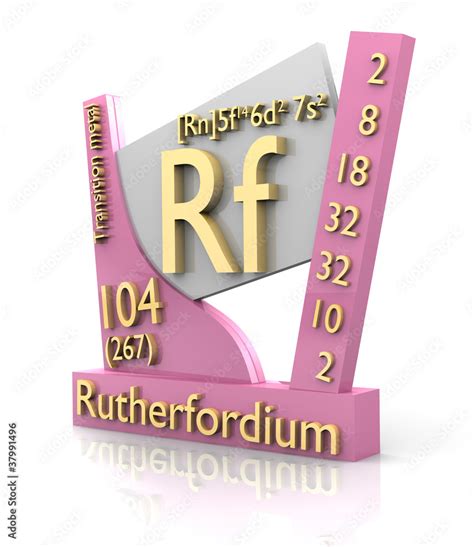Rutherfordium Form Periodic Table Of Elements V2 Stock Illustration