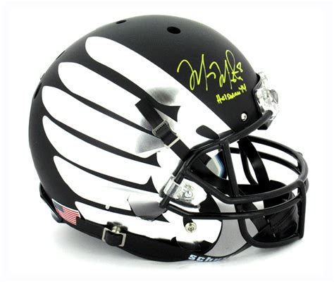 Marcus Mariota Signed Oregon Ducks Full Size Matte Black Wing Helmet W