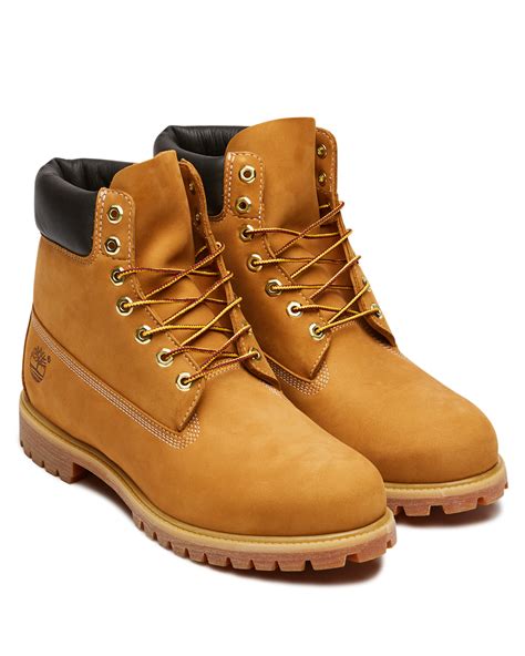Men's flume mid waterproof hiking boot. Timberland Icon Premium Leather Boot - Wheat | SurfStitch