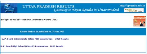 Up Board Result 2020 Declared Live Updates Check Upmsp Class 10 12