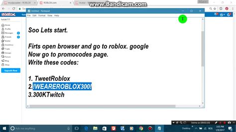 The following is a list of all the different codes and what you get when you put them in. FREE 5 PROMOCODES AND ROBUX-ROBLOX 100% 2017 | Doovi
