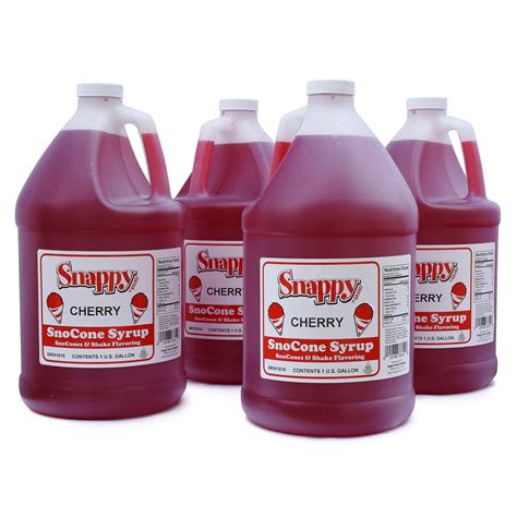 Snappy Cherry Snow Cone Syrup 4ct Snappy Popcorn