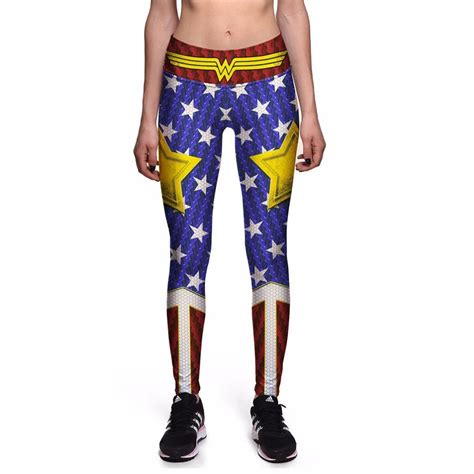 Wonder Woman Inspired Workout Pants Wonder Woman Workout Leggings