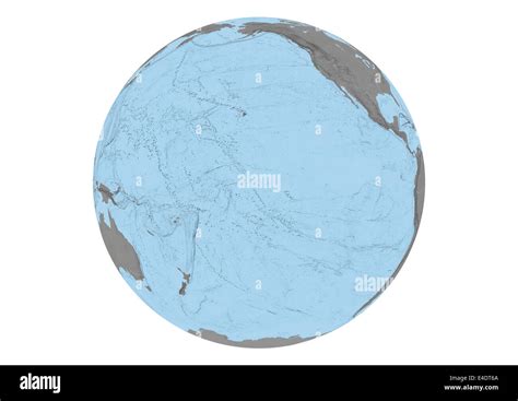 Earth Globe Showing Pacific Ocean Stock Photo Alamy
