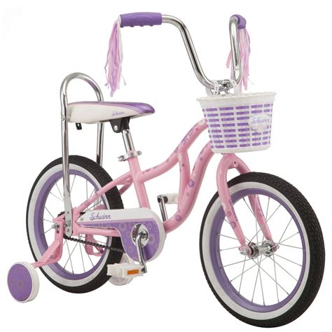 Schwinn Bloom Kids Bike 16 Inch Wheel Training Wheels Girls Pink