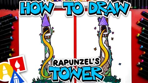 How To Draw Rapunzels Tower Art For Kids Hub