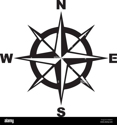 Compass With North South East West Stock Vector Art And Illustration