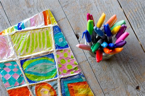 Colorful Zentangle Art Easy Aluminum Foil Kids Project