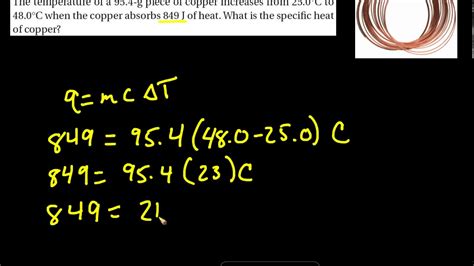 The specific heat is the amount of heat energy per unit mass required to raise the temperature by one degree celsius. Heat Capacity and Specific Heat - YouTube