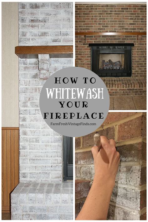 How To Whitewash A Brick Fireplace With Chalk Paint