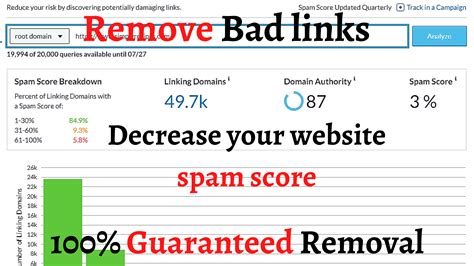 Spammy Links Bad Backlinks And Disavow Toxic Backlinks Remove From