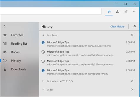 Manage Browser History In Microsoft Edge Instructions Vrogue