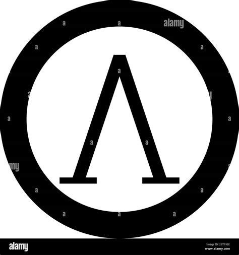 Lambda Greek Symbol Capital Letter Uppercase Font Icon In Circle Round