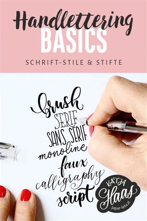 Starting with simple downstrokes is the way to learn how to. Handlettering-Basics: Schrift-Stile & Stifte - Katja Haas | PapierLiebe | Lettering lernen ...