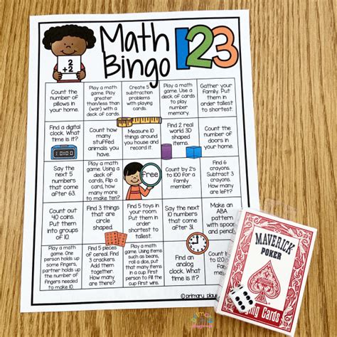 Free Printable Math Bingo Primary Playground