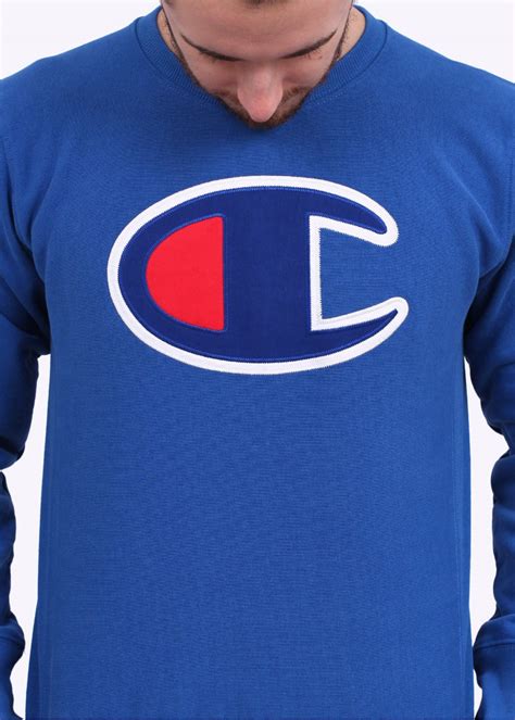 With pay later options and exclusive student discounts. Champion Reverse Weave Large Logo Sweatshirt - Royal Blue