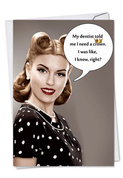 Browse our selection, customize your message & send funny birthday greeting cards online! Needs A Crown Funny Retro Birthday Card