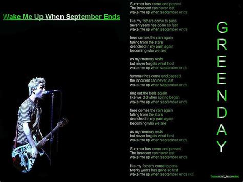 Free Download Green Day Wake Me Up When September Ends Hd Wallpaper
