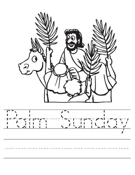 Palm Sunday Worksheet Coloring Page Color Luna Coloring Sheets