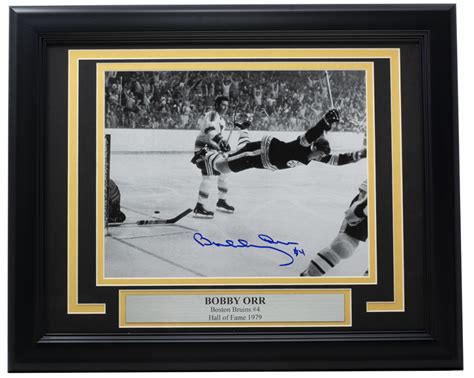 Bobby Orr Signed Bruins Custom Framed Photo Display Orr Pristine