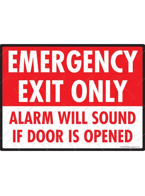 Emergency Exit Only Aluminum Sign 12 X 9