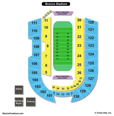 Albertsons Stadium Interactive Seating Chart