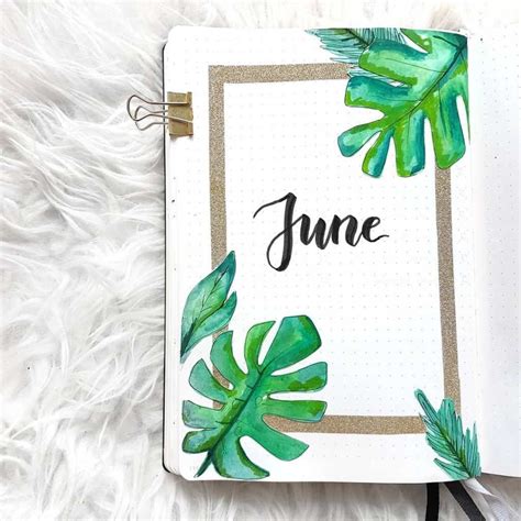 Amazing June Bullet Journal Monthly Cover Page Ideas Bliss Degree Bullet Journal