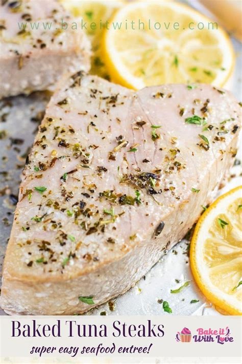 Oven Baked Sheet Pan Tuna Steaks With Lemon And Tasty Herbs So Easy
