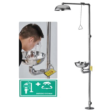 Emergency Eyewash Eye Wash Safety Combination Emergency Shower Stainless Steel EBay