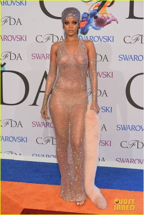 Rihanna Stuns In Completely Sheer Dress At Cfda Awards Cfda