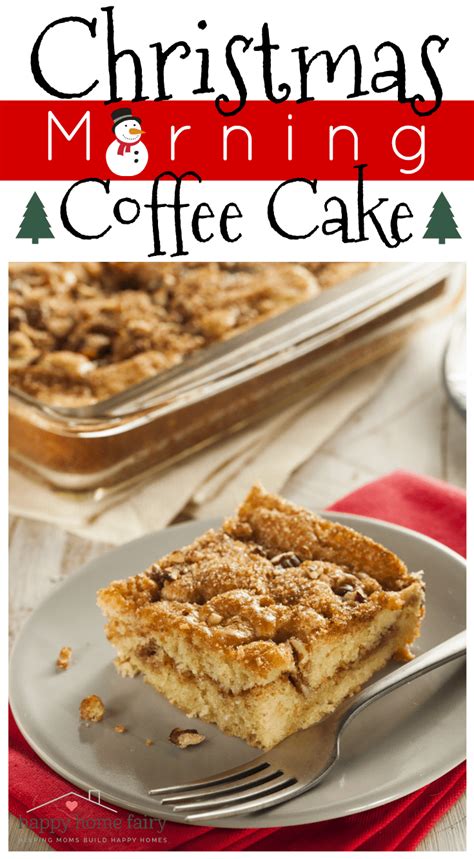 Coffee cake recipe is super delicious made with a buttery cake, topped with cinnamon filling, vanilla cheesecake and streusel topping. Recipe - Christmas Morning Coffee Cake - Happy Home Fairy