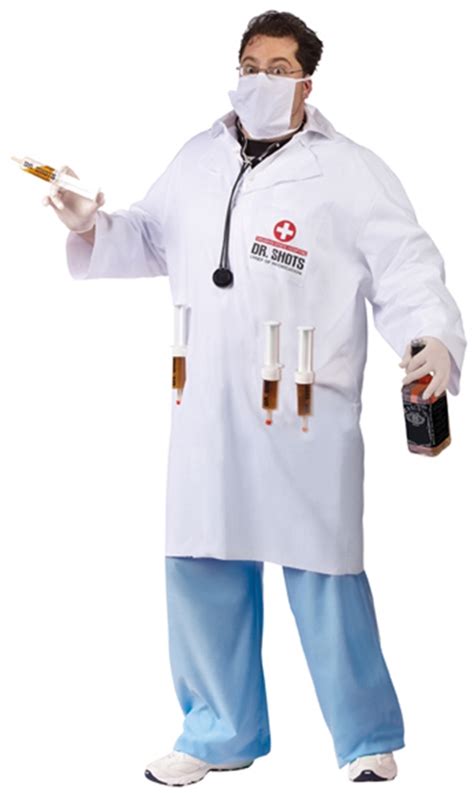 Halloweeen Club Costume Superstore Dr Shots Plus Size Adult Mens Costume