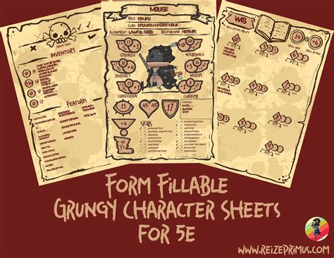 Dnd 5E Character Sheet Fillable