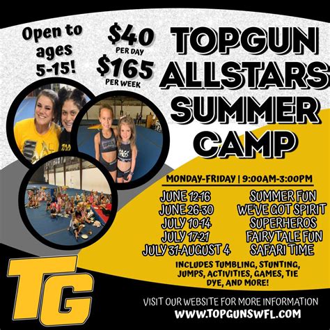 Top Gun Cheerleading Training Center Sw Florida Camps And Classes