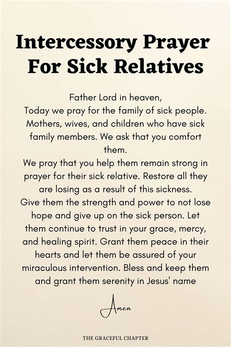 13 Intercessory Prayers For The Sick The Graceful Chapter