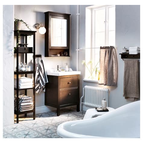 Here is what a typical cabinet style bathroom vanity looks like HEMNES Bathroom vanity - black-brown stain - IKEA