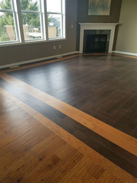 Kitchen Living Room Two Different Wood Floors Meeting Leaman Marion