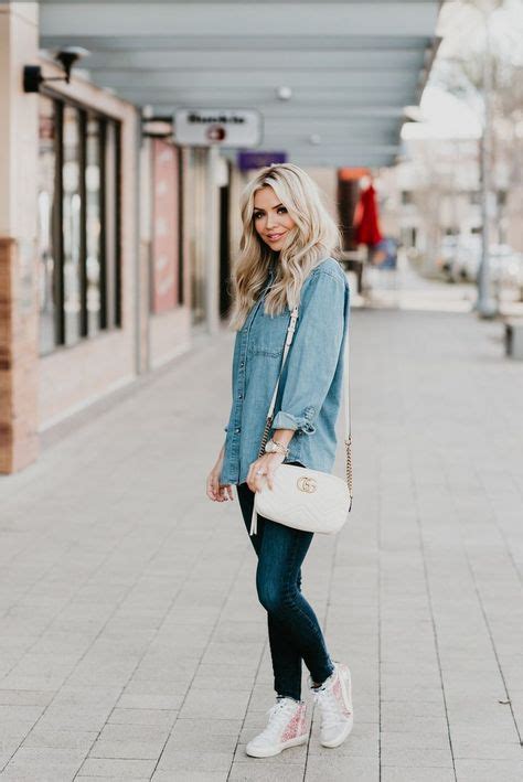 What To Wear With A Denim Shirt Black Leggings Outfit Outfits With