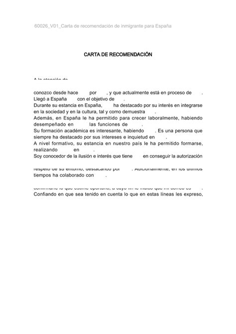 Carta De Recomendacion De Migracion Formato De Carta De Referencia Vrogue