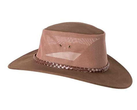 Brown Australian Suede Leather Cooler Jacaru Hat Online In Australia