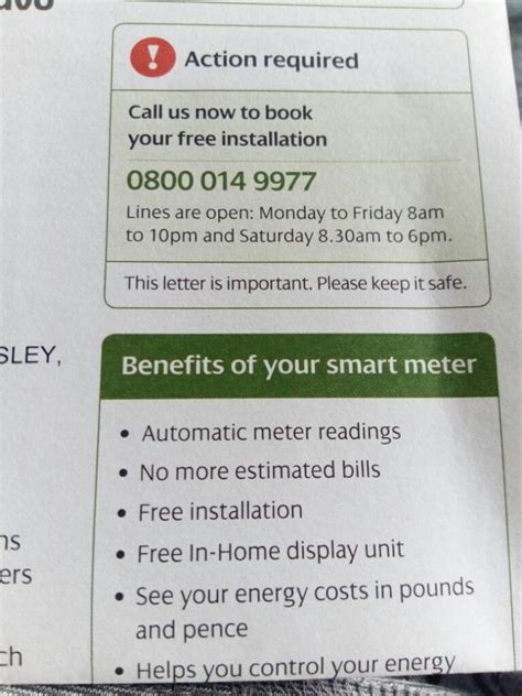 Can you be covered under the americans with. Smart Meters letter from Scottish Power... | SatsUK