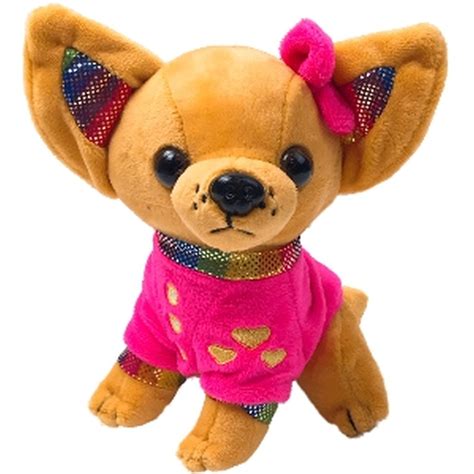Linzy Toys Plush Pink Chihuahua 65 Puppy Dog Stuffed Animal Pal With