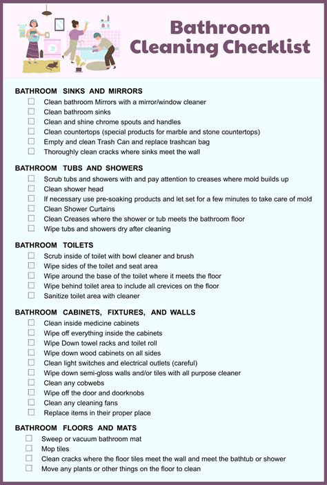 Best Images Of Restroom Cleaning Checklist Printable Free Printable