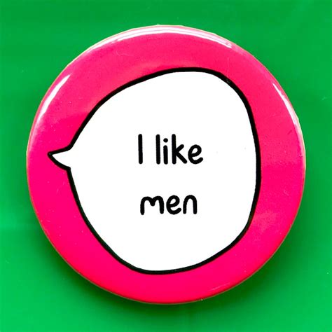 I Like Men Lgbt Pin Badge Button Etsy