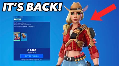Rare Rustler Skin Returned To Fortnite Today And Im Sad About That