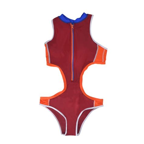 Zipper Up One Piece Swimsuit 2018 Bathing Suit Beachwear Sexy Cut Out