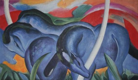 Franz Marc Die Grossen Blauen Pferde Gemälde And Reproduktionen Als