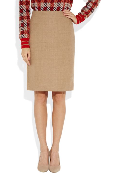 Jcrew Wooltwill Pencil Skirt In Natural Lyst