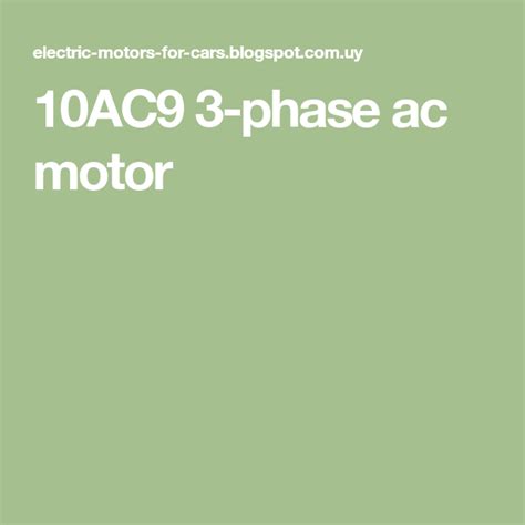 10ac9 3 Phase Ac Motor Electrica